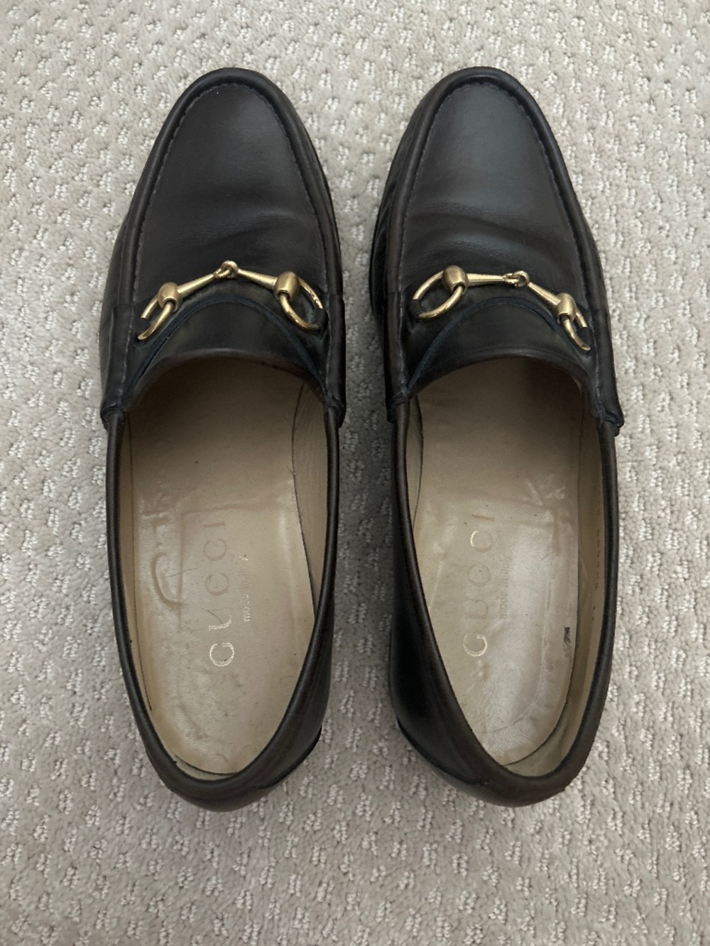 Men’s genuine leather Gucci loafers